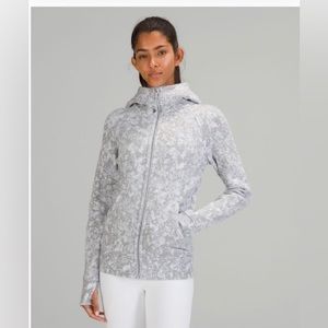 Lululemon Scuba Full Zip Hoodie White & Gray Size 8